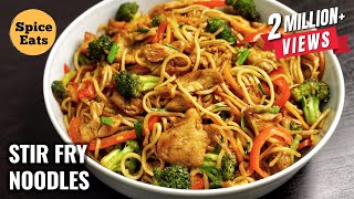 STIR FRY CHICKEN NOODLES  CHICKEN STIR FRY WITH NOODLES  CHICKEN CHOW MEIN [upl. by Johannah112]