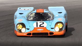 Porsche 917K 917008 w Gulf Livery racing on track [upl. by Eltsyrk]