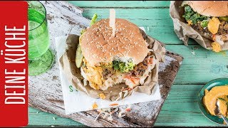 QuinoaBurger mit Coleslaw  REWE Deine Küche [upl. by Umeh]