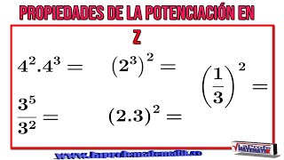 Propiedades de la potenciación en Z [upl. by Eelibuj]