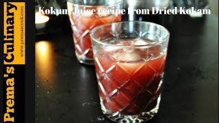 Easy kokum Sharbat recipekokam juice made from dried Kokum Summer special [upl. by Euqinoj]