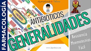 ANTIBIÓTICOS GENERALIDADES CLASIFICACIÓN  MNEMOTECNIAS  FARMACOLOGÍA  P1 [upl. by Boswell165]