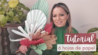 🍂 Tutorial hojas de papel estilo boho  DIY hojas de palma 🌿 [upl. by Renmus]