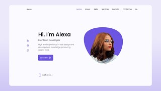 Responsive Personal Portfolio Website Using HTML CSS And JavaScript  DarkLight Mode [upl. by Eramat]