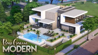 BASE GAME MODERN HOUSE  NO CC  The Sims 4 Speed Build [upl. by Nomzed]