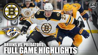 Boston Bruins vs Nashville Predators  Full Game Highlights  ESPN NHL [upl. by Inram]