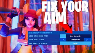 THIS FORTNITE SETTING FIXED MY AIM New Fortnite Controller Settings [upl. by Anelehs288]