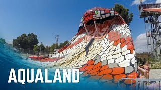 Water Slides at Aqualand El Arenal Mallorca [upl. by Anilem460]