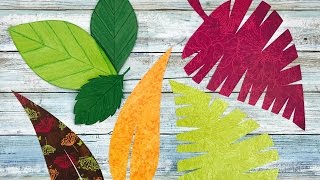 COMO HACER HOJAS DE PAPEL  MOLDES GRATIS  HOW TO MAKE PAPER LEAVES [upl. by Ronna715]