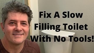 Fix A Slow Filling Toilet TankWith No Tools [upl. by Hephzipa171]