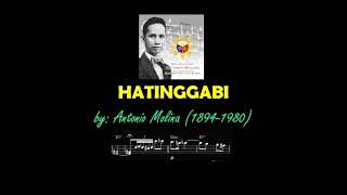 HATINGGABI by Antonio Molina  SHEET MUSIC by Eben [upl. by Naujed]