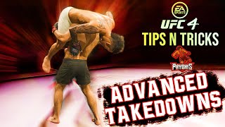 UFC 4 ADVANCED TAKE DOWNS TIPS AND TUTORIALS [upl. by Finnigan]