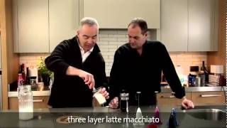 aerolatte  milk frother makes three layer caffè latte macchiato [upl. by Rehc587]