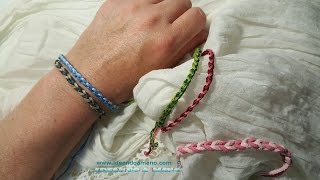 Pulseras de crochet sencilla [upl. by Etnuaed915]