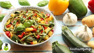 🫑 Poêlée pommes de terre poivrons courgettes amp haricots verts [upl. by Reggi]