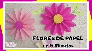 Como hacer FLORES DE PAPEL fáciles En Menos de 5 MINUTOS [upl. by Wat420]