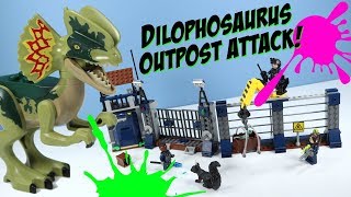 LEGO Jurassic World Fallen Kingdom Dilophosaurus Outpost Attack 2018 [upl. by Amalita]