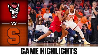 NC State vs Syracuse Game Highlights  202425 ACC Mens Basketball [upl. by Hallam]