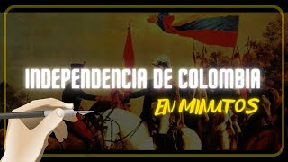 LA INDEPENDENCIA DE COLOMBIA en minutos [upl. by Sperling80]