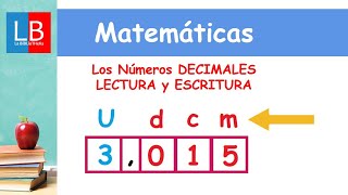 Los Números DECIMALES LECTURA y ESCRITURA ✔👩‍🏫 PRIMARIA [upl. by Jemimah526]