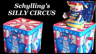 Schyllings Silly Circus JackInTheBox Pop Goes The Weasel Musical Clown Toy [upl. by Clothilde]