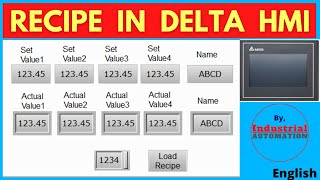 Delta HMI Recipe With Example Enhanced Recipe  English [upl. by Stephannie]