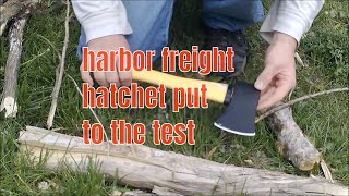 cheap harbor freight Pittsburgh 1 14 pound camp hatchet review amp field test [upl. by Trinette12]