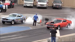 1969 Mustang vs 1967 Mustang Drag Race [upl. by Venditti283]