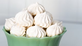 Vanilla Meringue Cookies Recipe  meringue kisses [upl. by Dalt]