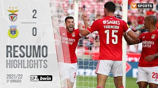 Highlights  Resumo Benfica 20 FC Arouca Liga 2122 2 [upl. by Pell]