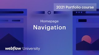 Design a reusable navigation – Build a portfolio site in Webflow Day 2 [upl. by Lareine]