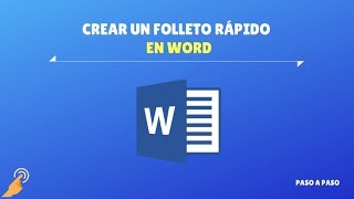 Crear un folleto rápido en Word [upl. by Eunice]