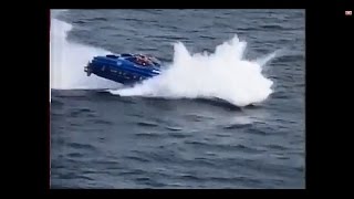 CRASH COMPILATION OFFSHORE POWERBOAT CRASHSUBMERGEDFIRE [upl. by Galan]