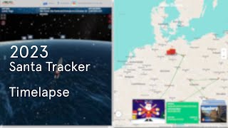 2023 NORAD amp Google Santa Tracker  Timelapse [upl. by Anayrb]