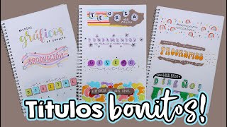 TÍTULOS BONITOS aesthetic SIN LETTERING ✄ Barbs Arenas Art [upl. by Xirdnek]