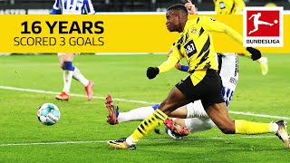 Youssoufa Moukoko  All Goals of the 16 Year Old BVB Striker So Far [upl. by Airres]