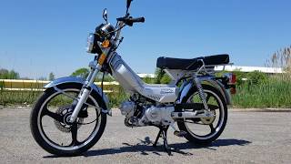 SILVER LAZER 5 49CC MOPED 50CC SCOOTER WITH PEDALS No License Required In Most States [upl. by Ettezoj172]