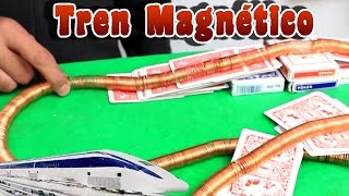 Como hacer un tren magnético casero │ Experimento │Magnetismo [upl. by Vareck]