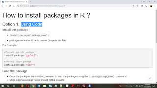 How to install packages in R and RStudio [upl. by Donn]