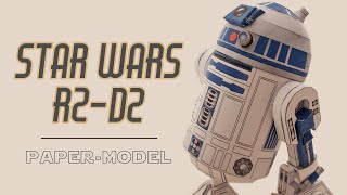 DIY R2D2 star wars papercraft step by step tutorial [upl. by Atiker]