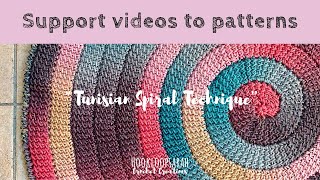 Tunisian Crochet Spiral Technique [upl. by Lubba]