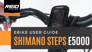 EBIKE USER GUIDE Shimano Steps E5000 [upl. by Bird]