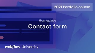 Build a reusable contact form — Build a portfolio site in Webflow Day 4 [upl. by Salmon944]