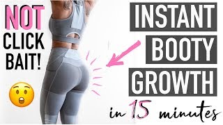 Grow your booty IN 15 MINUTES workout INSTANT RESULTS [upl. by Greenberg]