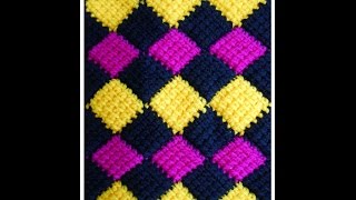 Crochet Entrelac Stitch Blanket [upl. by Livia]