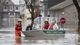 Spring flooding hits Quebec Ontario and New Brunswick [upl. by Enileve424]