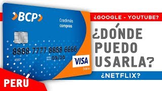 Tarjeta de debito del BCP ¿dónde puedo usarla [upl. by Arahsit87]