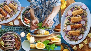 How to Throw a Vegan Dinner Party 🍮🥂 🎉 RECIPE  DECORATING IDEAS [upl. by Leena989]