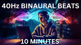 40Hz Binaural Beats for Studying and Focus [upl. by Funda292]