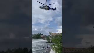 NJ State Police rescue firefighters from swamped boat in Passaic River [upl. by Haniraz458]